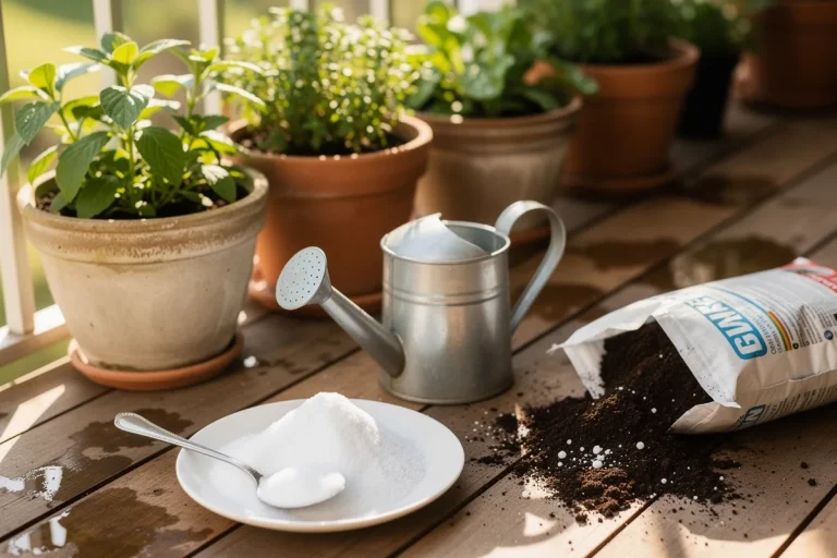 Bicarbonato nas macetas e no jardim: para que serve e por que é tão recomendado