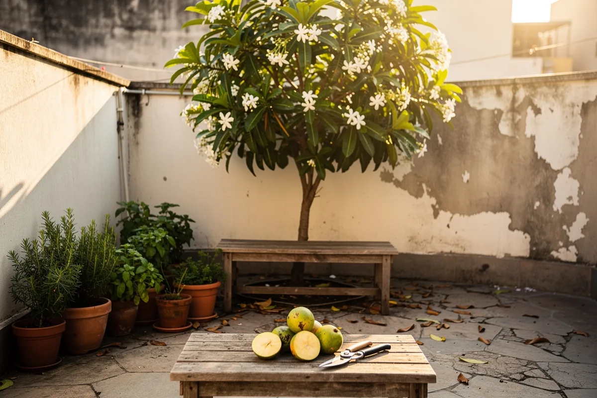 Ideal para jardins pequenos: a árvore frutífera que floresce o ano todo, dá sombra, não levanta o piso e resiste à seca