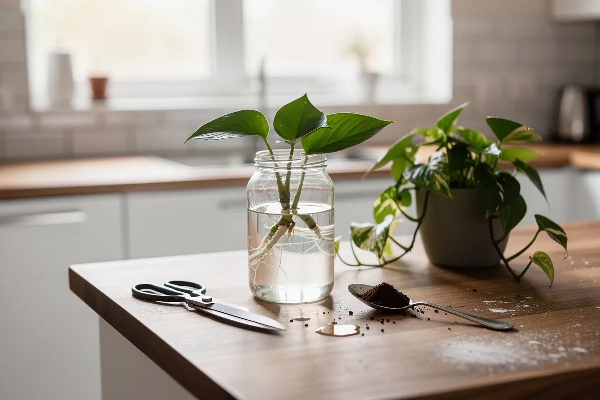 Passo a passo: como reproduzir um potus em casa usando um frasco